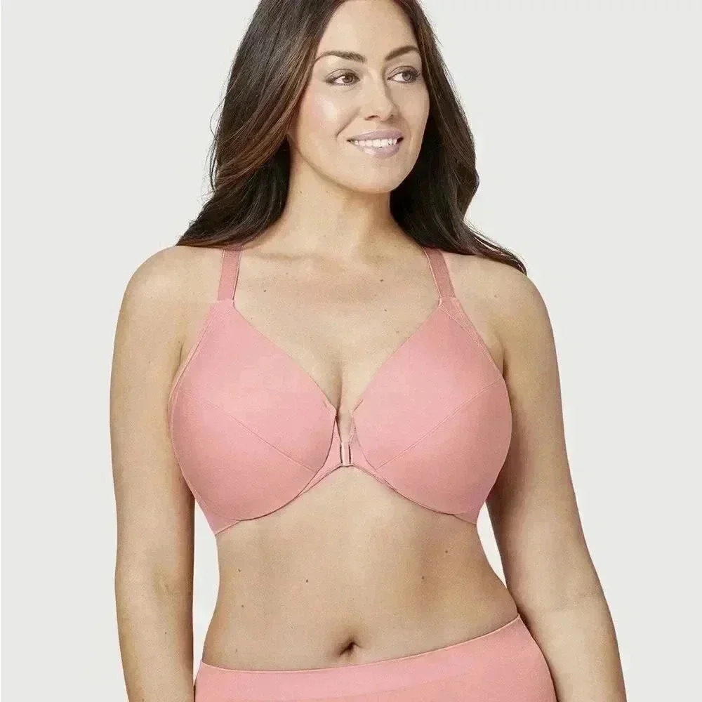 Glamorise Front-Close Smoothing WonderWire Underwire Bra 36DD